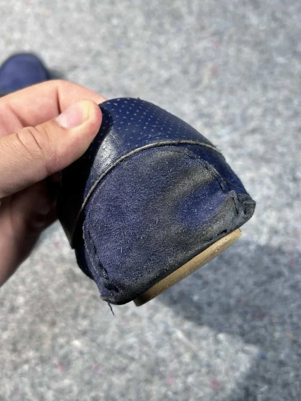 Gucci Horsebit Driving Loafers Navy Blue Suede Mens Size 12 Italy 205843